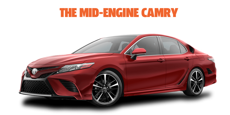 Illustration for article titled Forget the Mid-Engine Corvette; Bring on the Mid-Engine Camry